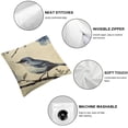 thumbnail image 6 of Fenyluxe Throw Pillow Covers Watercolor Ink Painting Art Adorable Animal Sparrow Bird Flower Leaves Throw Pillow Case Square Outdoor Pillows Decorative 2pcs Cushion Cover  White, 6 of 7