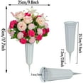 thumbnail image 2 of Cemetery Flowers, Set of Artificial Carnation Bouquet Grave Memorial Flowers with Vase for Cemetery Headstones Decoration (Carnation, Rose, Lily), 2 of 5