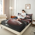 thumbnail image 4 of Homewish Gamer Football 4pcs Bed Sheets for Female Men Adults,USA Flag King Sheets,Sport Theme Super Cozy Sheet Set,Graffiti Splash Bedroom Decor, 4 of 7