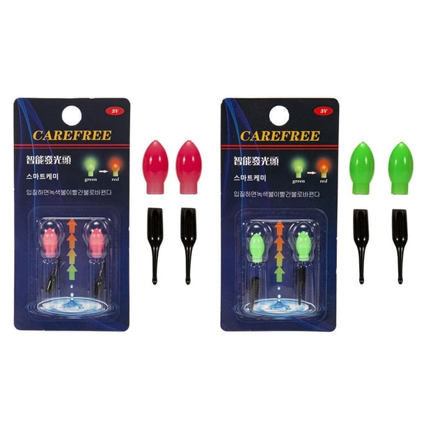 2 uds flotador de pesca luz 3D detección de gravedad pesca palos luminosos suministros (verde)