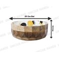 thumbnail image 3 of Mango Wood Handcarved Set of 3 Salad Bowl with Serving Spoon Household Round Wooden Fruit Salad Bowl Dinnerware Basin Container Kitchen Tool, 3 of 4