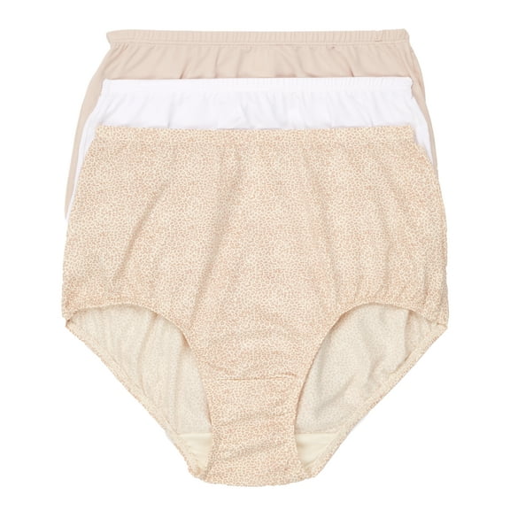 Olga Womens Without A Stitch Microfiber Brief 3-Pack Style-23173J