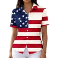 thumbnail image 2 of Vmvidoty Short Sleeve Womens Tops Summer Clothes Button Down V Neck Casual Spring Summer Lightweight Basic Tunic Shirts Multicolor 2XL, 2 of 5