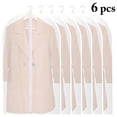 thumbnail image 1 of Garment Bag Clear Waterproof Protective Clothing Dust Cover Suit Bag for Closet, 1 of 10