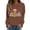 Coffee, variant on Women's Christmas Tree Graphic Sweatshirt, Festive Bow Ornament Crew Neck Long Sleeve Pullover for Holiday Wear