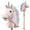 Pink With Rainbow, variant on HollyHOME 36 Inch Unicorn Stick Horse Handcrafted Hobby Horse with Wooden Handle Real Pony Neighing and Galloping Sounds Pretend Play for Kids Purple