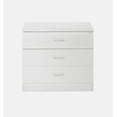 thumbnail image 5 of FASCK 3 Drawer Dresser for Bedroom, Small Nightstand Modern Storage Chest of Drawer Wooden Side Table End Table for Bedroom, Living Room, Reception Room,White, 5 of 7