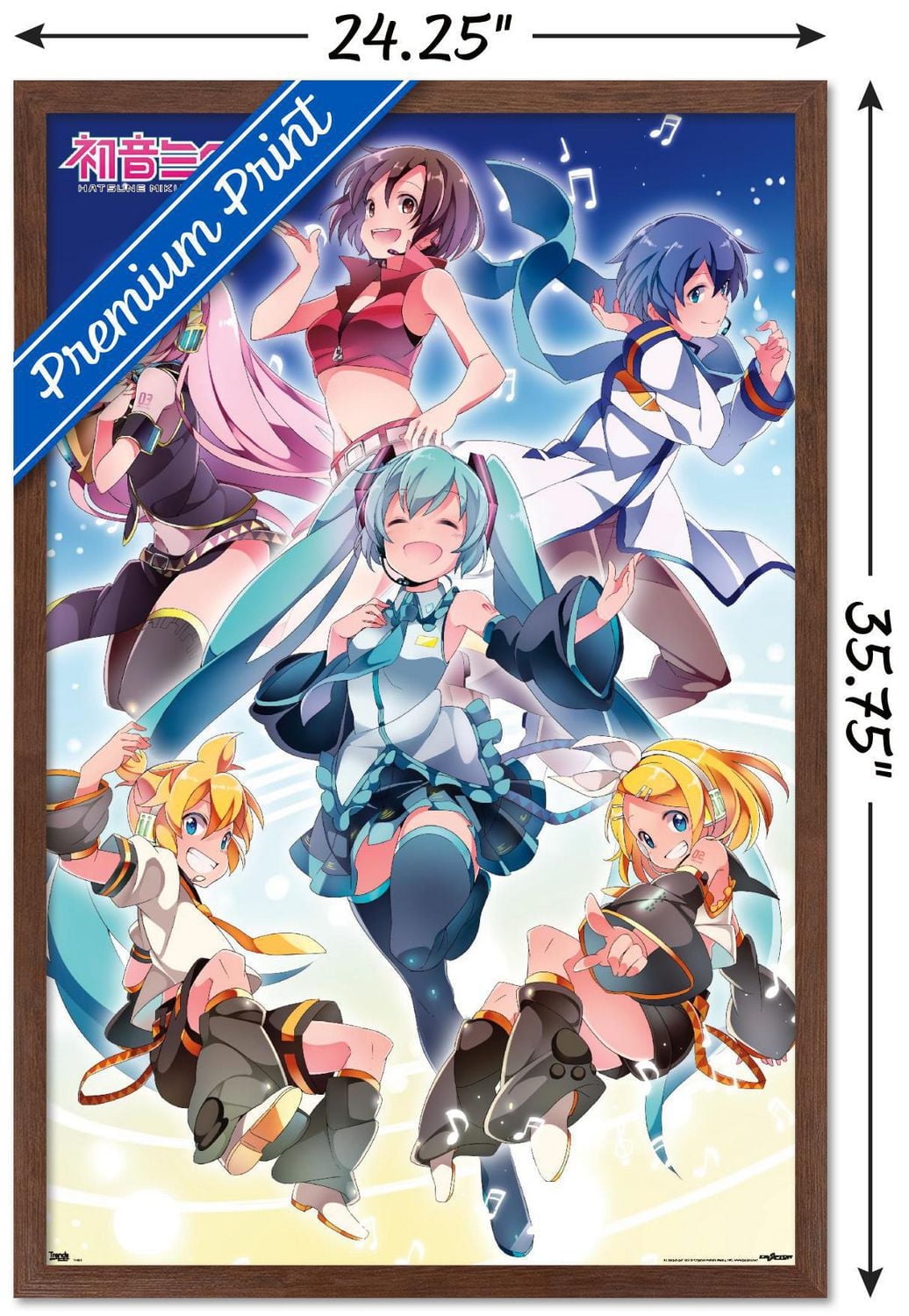Hatsune Miku - Group Wall Poster, 14.725" x 22.375"