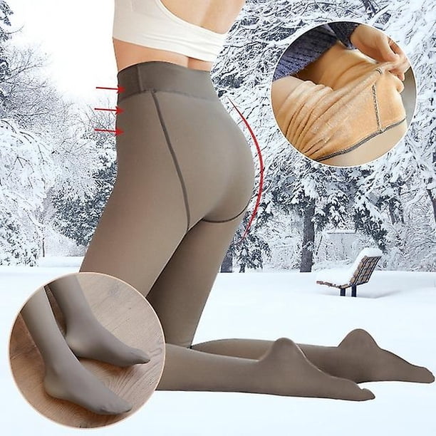 High-Waist Fleece-Lined Thermal Leggings – Skinny Winter Tights