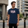 thumbnail image 3 of Smartprints USA Originals Classic Men's T-Shirt Navy, Cotton, S, 3 of 4