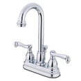 thumbnail image 1 of Kingston Brass KB3611FL Robinet de Lavabo avec Poignée et Pop-Up de Détail, Chrome, 1 of 2