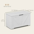 thumbnail image 3 of HOMCOM Storage Chest for Living Room, Wooden Box, 31.5"W, White, 3 of 10