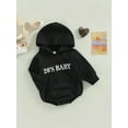 thumbnail image 3 of Bagilaanoe Newborn Baby Boy Oversized Romper Sweatshirt Long Sleeve Hooded Bodysuit Letter Print Pullover 6M 12M 18M 24M Infant Casual Tee Tops, 3 of 7