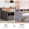 thumbnail image 4 of Bellemave Upholstered Daybed with Hydraulic Storage System Plywood, Medium Density Fiberboard, Gray, 4 of 10