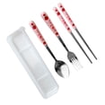 thumbnail image 3 of 3 Piece Tableware Utensils Set Spoon Forks Chopsticks Rounded Stainless Steel Flatware Cutlery Set with Transparent Box, 3 of 10