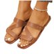 thumbnail image 5 of Mujeres Zapatos de Caminar Estilo Crisscross Correa de Tobillo Sandalias Planas, Correa de Tobillo Pisos Más Tamaño Redondo Pie Abierto Pie de la Playa Zapatos de Verano, 5 of 9