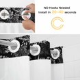 thumbnail image 2 of No Hook Shower Curtains with Snap-in Liner Set, Vintage Floral Waterproof Hotel Style Bathroom Shower Curtain, Black Dandelion Plants Country Botanical Breathable Mesh Top Bath Curtains 66''x72'', 2 of 9