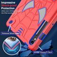 thumbnail image 5 of Allytech Case for Samsung Galaxy Tab S9 FE/S9 11.0" 2023 (SM-X510/X516B/X710/X716B), Rugged Case with Hidden Kickstand & Adjustable Shoulder Strap, Thickned Silicon Edges Shockproof Case - Red+Blue, 5 of 6