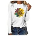 thumbnail image 2 of Chemises & Blouses Ma Commande! Aqestyerly T-Shirt Décontracté Imprimé pour Femmes Col Rond Manches Longues, 2 of 5