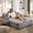 Light Grey, variant on ODUWA Oversized Convertible Chaise Lounge Chair, Sleeper Sofa Bed with Adjustable Backrest and Armrests, Boneless Lounge Couch with Pillows and Side Pockets for Living Room