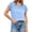Sky blue, variant on Short Sleeved Women Crochet Knit Sweater Vest Tops