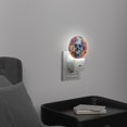 thumbnail image 4 of Round LED Night Lights Lamp with Dusk to Dawn Sensor, Skull Adorned With Roses And Butterflies Night Light Plug Into Wall for Kids Room, Bedroom, Bathroom, Kitchen, Hallway, 4 of 4