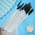 thumbnail image 1 of Bolígrafo para pintar, 12 piezas de pinceles de nailon para pintar y dibujar, juego de pinceles de artista de color blanco perlado de alta capacidad, 1 of 9