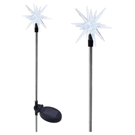 Solar Star Lights Garden Stake - 1011-2 Set of 2 - Outdoor Decorative Lights - Multi-Color LED - 32 Inch Stake - Holiday Garden Decor