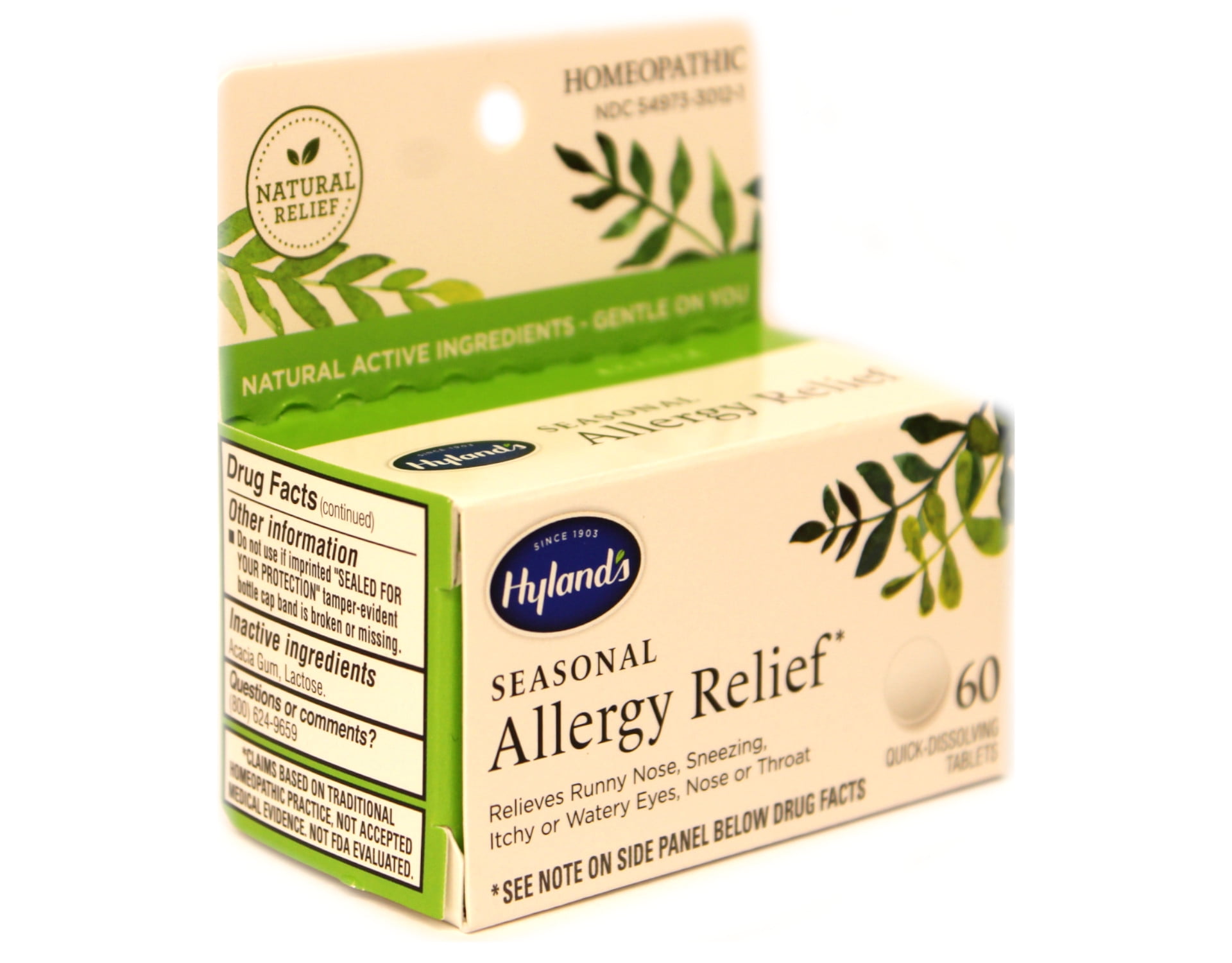5 Pack Hyland's Seasonal Allergy Relief, Non Drowsy, 60 Tablets each