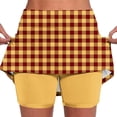 thumbnail image 3 of BVOFAR Tennis Skirts for Women with Shorts Plaid High Waisted Golf Skorts Sports Running Gym Training Skirt Yellow XXL, 3 of 6