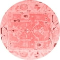 thumbnail image 1 of Ahgly Company Indoor Round Oriental Red Traditional Area Rugs, 8' Round, 1 of 4