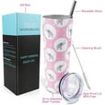 thumbnail image 2 of Elephant Gifts for Women Tumbler with Lid and Straw - Elephant Coffee Mug for Mothers Day Birthday Gifts for Women Mom - 20 oz Skinny Stainless Steel Cup, 2 of 5