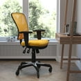 thumbnail image 2 of Flash Furniture Nicholas Mesh Mid Back Executive Chair with Arms, 300 lb, Yellow/White, 2 of 9