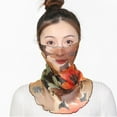 thumbnail image 3 of Sun Protection Face Cover Chiffon Triangular Silk Scarf Neck Gaiter Balaclava, 3 of 8