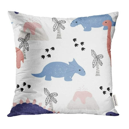 CMFUN Colorful Abstract Cute Dinosaurs Animal Baby Black Boy Cartoon Character Pillowcase Cushion Cover 20x20 inch