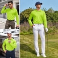 thumbnail image 6 of Pinspark Men's Long Sleeve Polo Quick Dry Lightweight Breathable UPF 50+ Sun Protection Shirt with Left Sleeve Pocket, 6 of 6