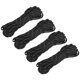 thumbnail image 1 of Carpa Cuerda 19.7 Pies 4mm Reflectante Sujeción Cuerda Nylon Sujeción Cuerdas para Exterior Camping Senderismo, Negro Paquete de 4 Unique Bargains estacas de la tienda, 1 of 5