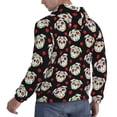 thumbnail image 6 of Salouo colorful Skull dog flower Pattern Men's Fall Hoodie Sweatshirt,Sport Hoodie with Pockets for Men Pullover Casual Hooded Sweatshirt-, 6 of 7