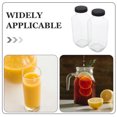 thumbnail image 4 of 4 botellas de vidrio cuadradas con tapa para jugo, reutilizables, para jugos, batidos, leche y bebidas, recipientes transparentes de 500 ml, 4 of 7