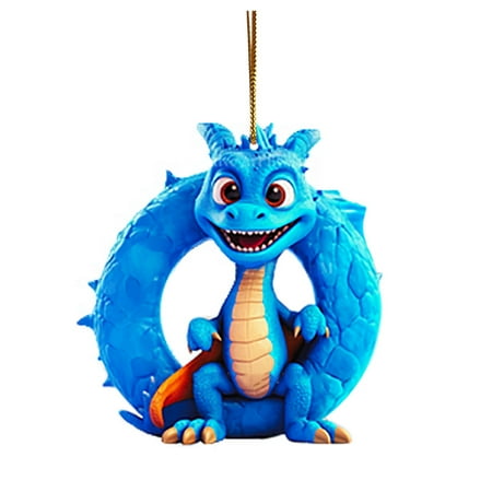 

GIUHUIZ Flash Deals!Christmas Pendant 2024 Colorful 12 Gift Letter Dragon Doll And Christmas Pendant Holiday Letter Dragon Can Be Composed Of Name Gift Blue.