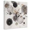 thumbnail image 2 of Gray Circles Canvas Wall Art for Living Room Bedroom Bathroom, Ink Art Minimalist Abstract Watercolor Modern Beige Canvas Art Wall Decor, Artwork for Walls Home Office Decor, 10"x10", 2 of 9