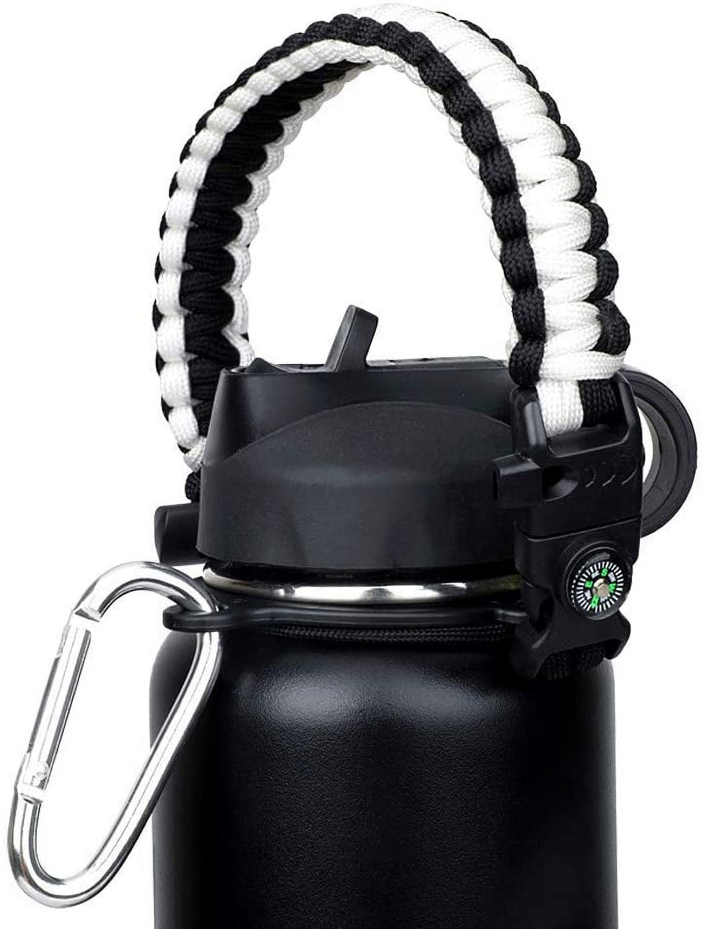 Water Bottle Holder 1 Size Fits All, Bailey Wide Mouth /standard Adjustable  Pull-tite Cord Lock With Carabineer and Key-ring Made in USA. 