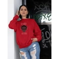 thumbnail image 2 of Panther With No Fear Quote Sweatshirt Women -Image by Shutterstock, Female 3X-Large, 2 of 4