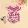 thumbnail image 2 of JUMEYU Newborn Infant Baby Girl Clothes Short Sleeve Baby Bodysuits Made from Soft Material 0 3 6 9 12 18 24 Months (Pink,12-18 Months), 2 of 7