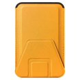 thumbnail image 1 of AMERTEER Attachable Phone Card Holder Table Cellphone Stand Smartphone Case Portable Travel Back Cover Storage Organizer Bracket Brown, 1 of 10