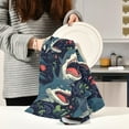 thumbnail image 6 of Dreamtimes Cute Sharks Kitchen Towels 18x28inch Ultra Soft Absorbent Quick Drying Kitchen Dish Towels Washable Cleaning Cloths Hand Towels Tea and Bar Towels, 6 Pack, 6 of 7