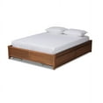 thumbnail image 2 of Baxton Studio Yara Modern and Contemporary Walnut Brown Finished Wood Full Size 4-Drawer Platform Storage Bed Frame, 2 of 7
