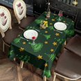 thumbnail image 5 of Christmas Rectangle Table Cloths Green Christmas Trees Table Cloths 60x102inch Polyester Waterproof and Reusable Tableclothes for Kitchen Dining Room Living Room Parties, 5 of 5