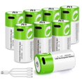 thumbnail image 1 of Pilas recargables tipo C Letoom 5000 mAh 1,5 V, paquete de 8 con USB, 1 of 7