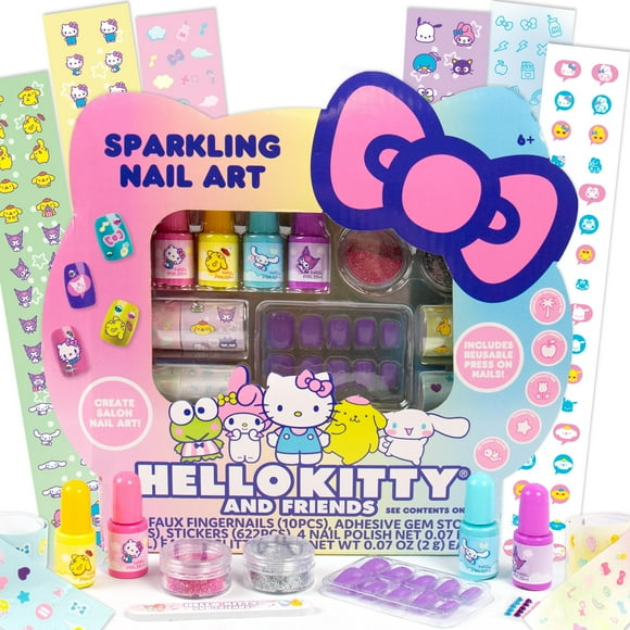 Kit de decoración de uñas Hello Kitty and Friends con set de esmaltes